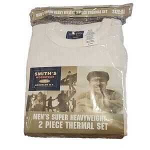 SMITHS vintage SUPER HEAVYWEIGHT size XL WorkWear 2 Piece Thermal Set pant shirt